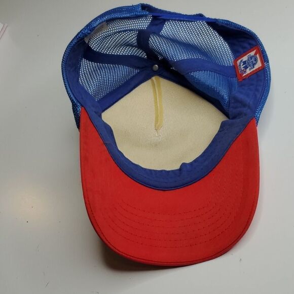VINTAGE PBR PABST RED WHITE BLUE RIBBON MESH TRUCKER DAD HAT COSTUME CAP - Picture 6 of 8